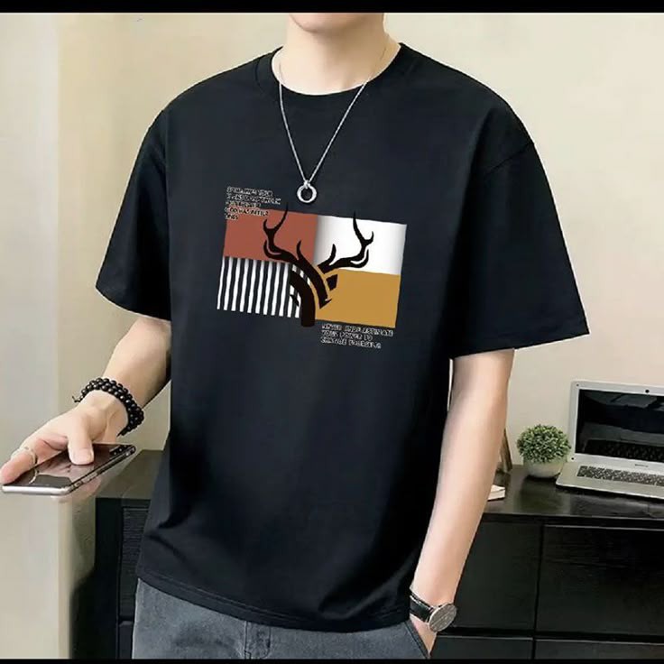 Pure Cotton Half-Sleeve Drop Shoulder For Men CD-MT28 (China To Bangladesh Home Delivery)