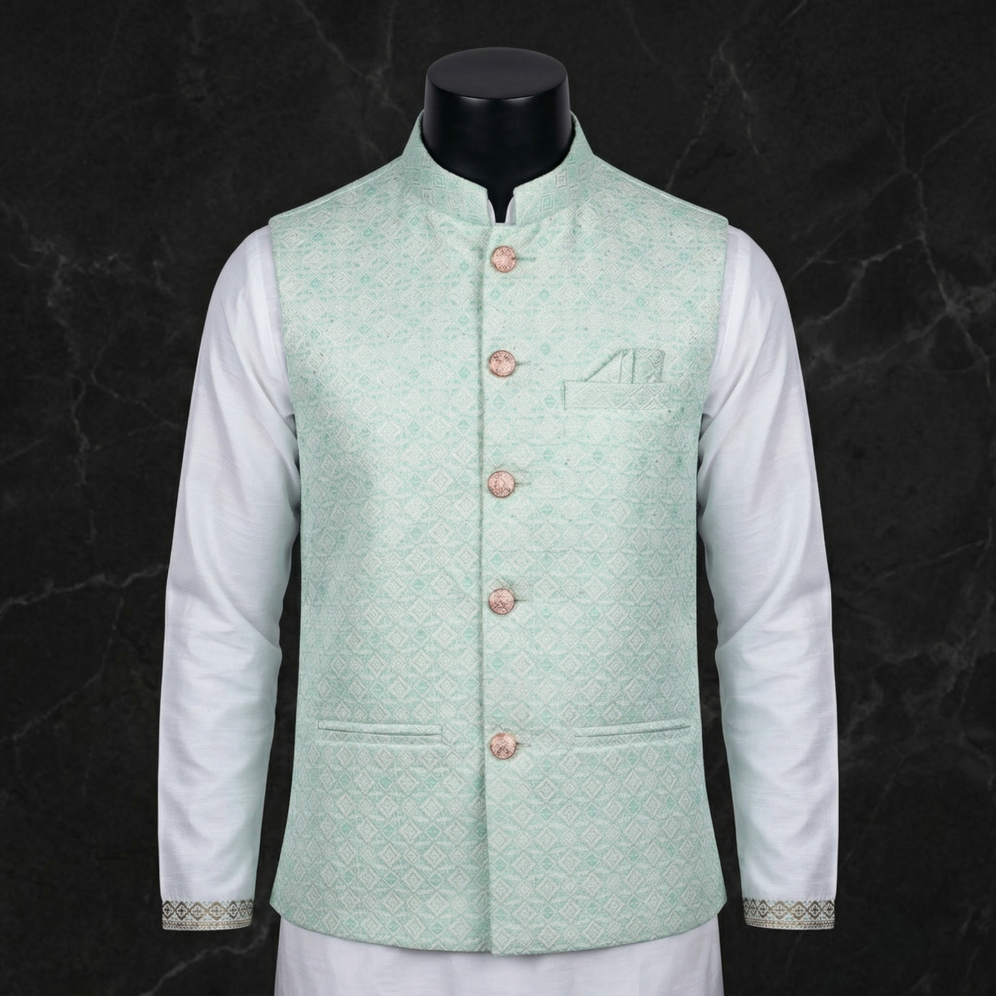 Stylish Embroidered Punjabi Vest Set for Modern Traditional Look| CD-PGT12