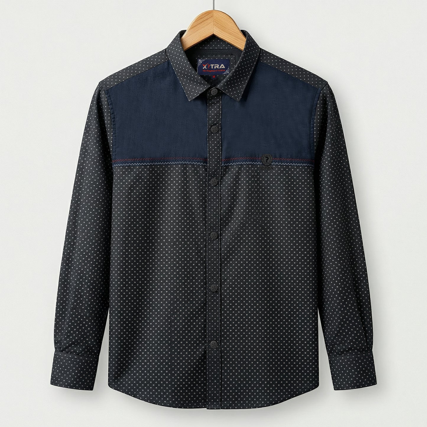 Classic Smart Contrast Panel Casual Shirt | CD-FWS78