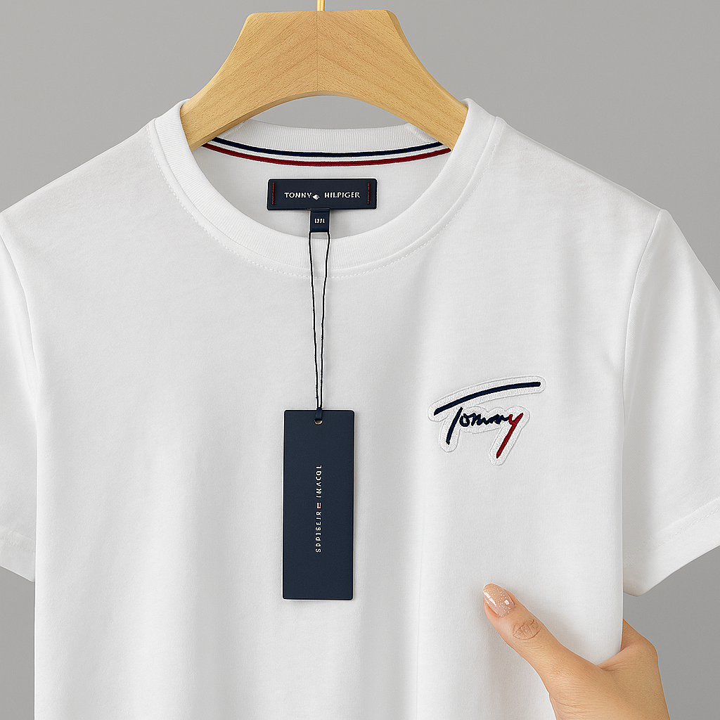 Men’s Premium Signature Embroidered Cotton T-Shirt – Multiple Colors| CD-MPT8