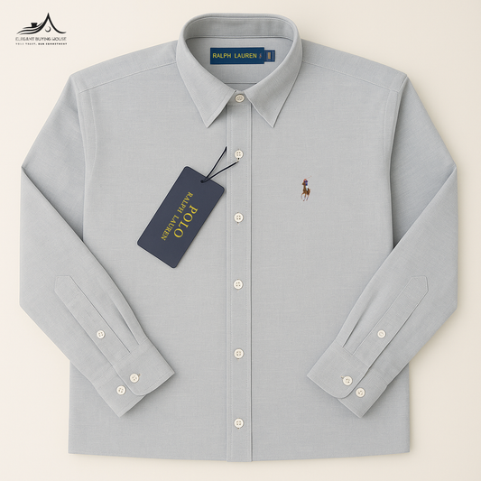 Premium Light Grey Long Sleeve Shirt – Timeless Elegance with Modern Comfort| CD-FM33