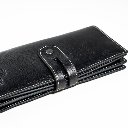 Multi-Slot Long Wallet with Secure Strap Closure | CD-MW6