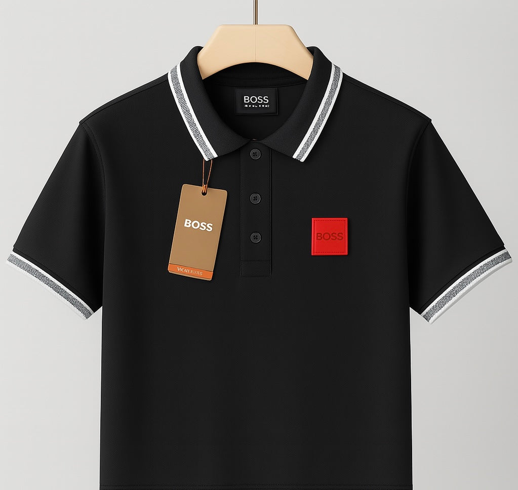 Elite Contrast-Tipped Polo Collection – Modern Fit | Premium Cotton| CD-MPP7