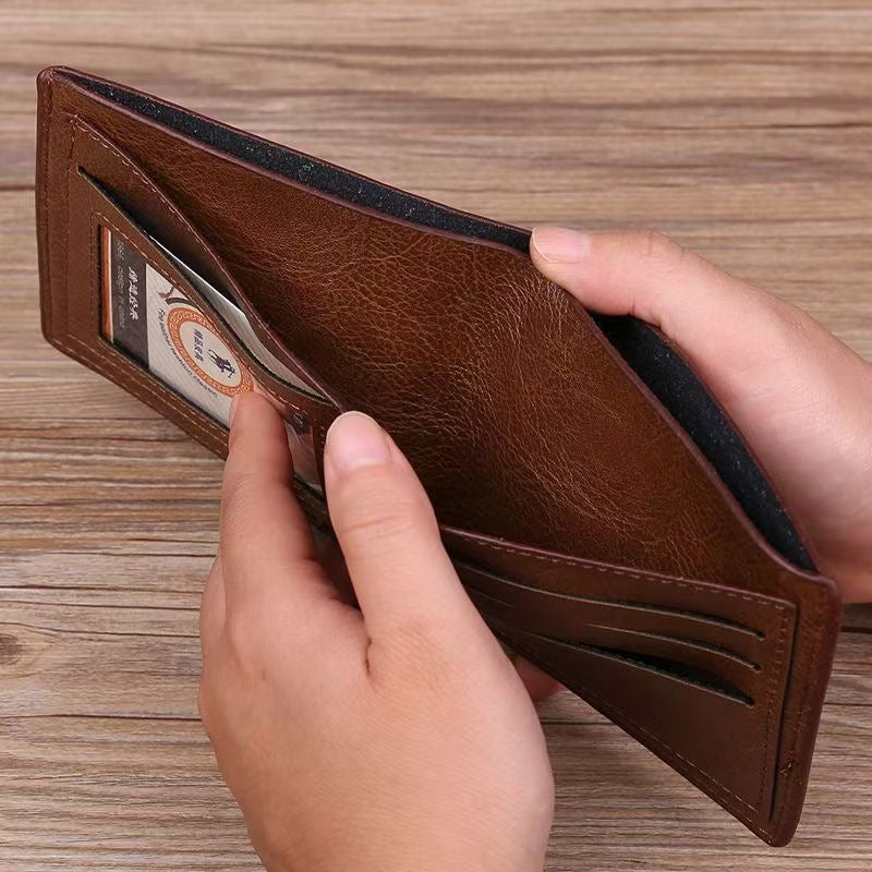 Reet Men's Leather Card Case Short Wallet CD-MF51 (China To Bangladesh Home Delivery)