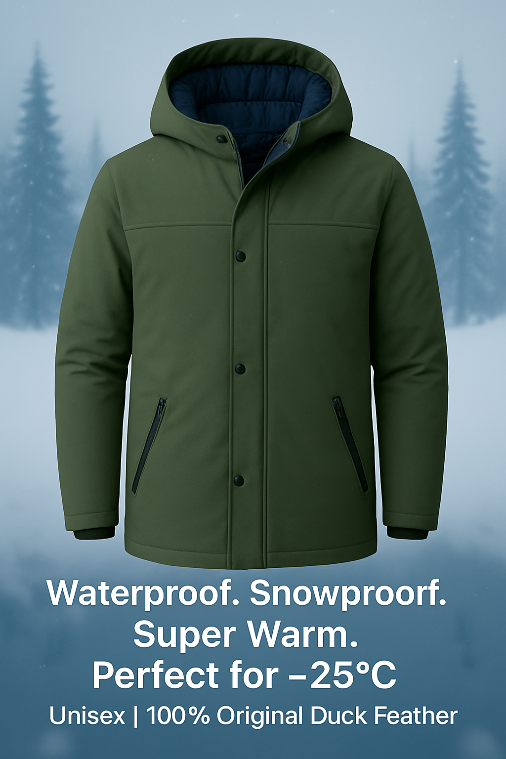 Waterproof Unisex Snap Button Original Minus Jacket 55% OFF, Code-WF2