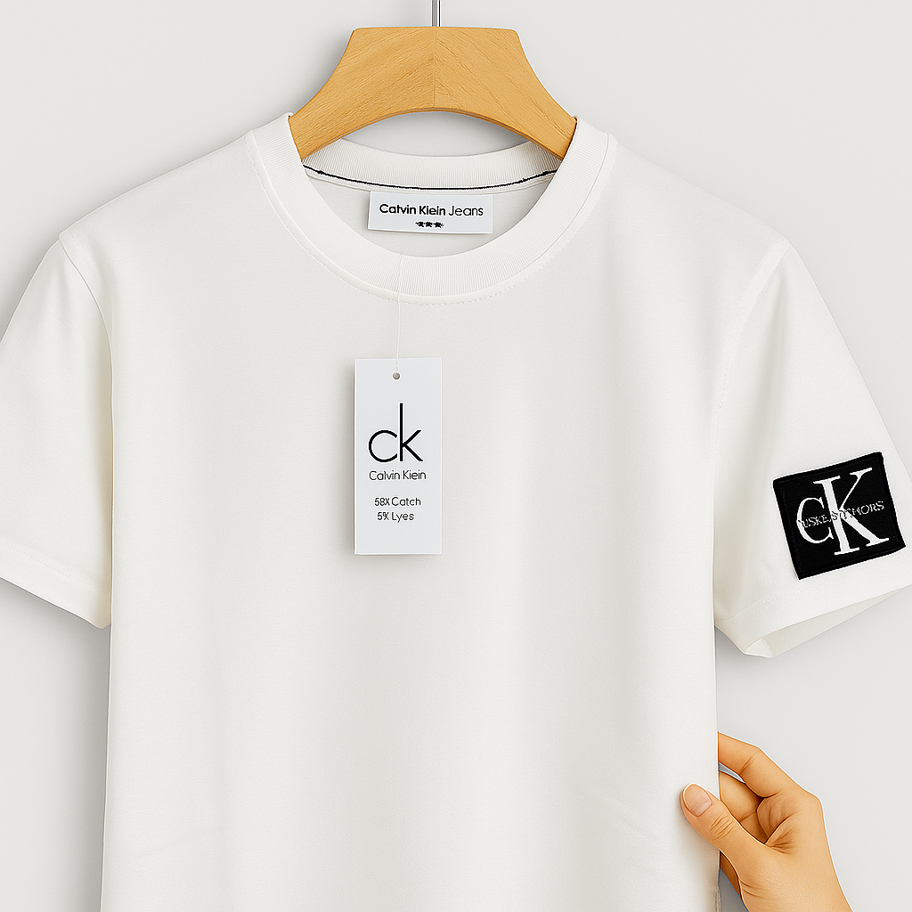 Essential Side Logo Cotton Tee – Premium Fit in 5 Colors| CD-MPT4