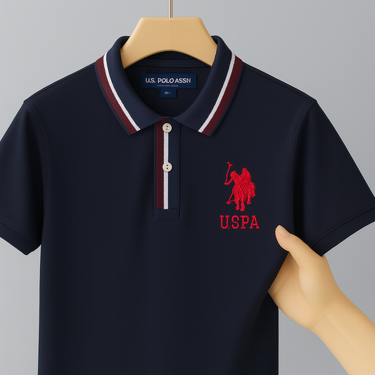 Premium Embroidered Polo Shirt – Classic Collar & Bold Chest Logo| CD-MPP4