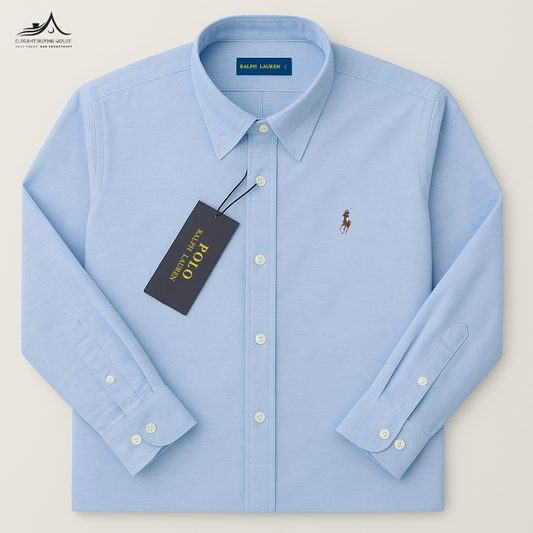 Premium Light Blue Long Sleeve Shirt – Effortless Style with Modern Elegance| CD-FM30