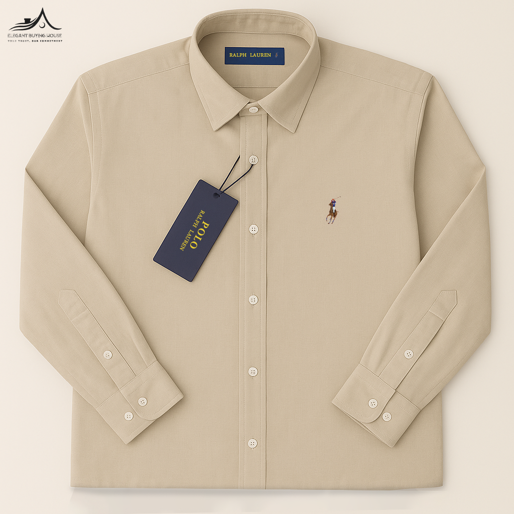 Premium Beige Long Sleeve Shirt – Effortless Sophistication for Every Look| CD-FM29