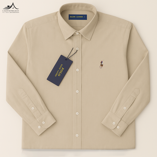 Premium Beige Long Sleeve Shirt – Effortless Sophistication for Every Look| CD-FM29