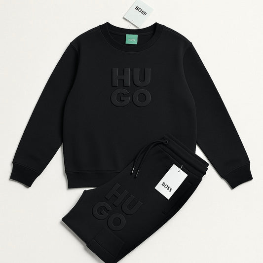 Premium Embossed Minus Tracksuit Set – Black & White Edition | Code-TRCD2