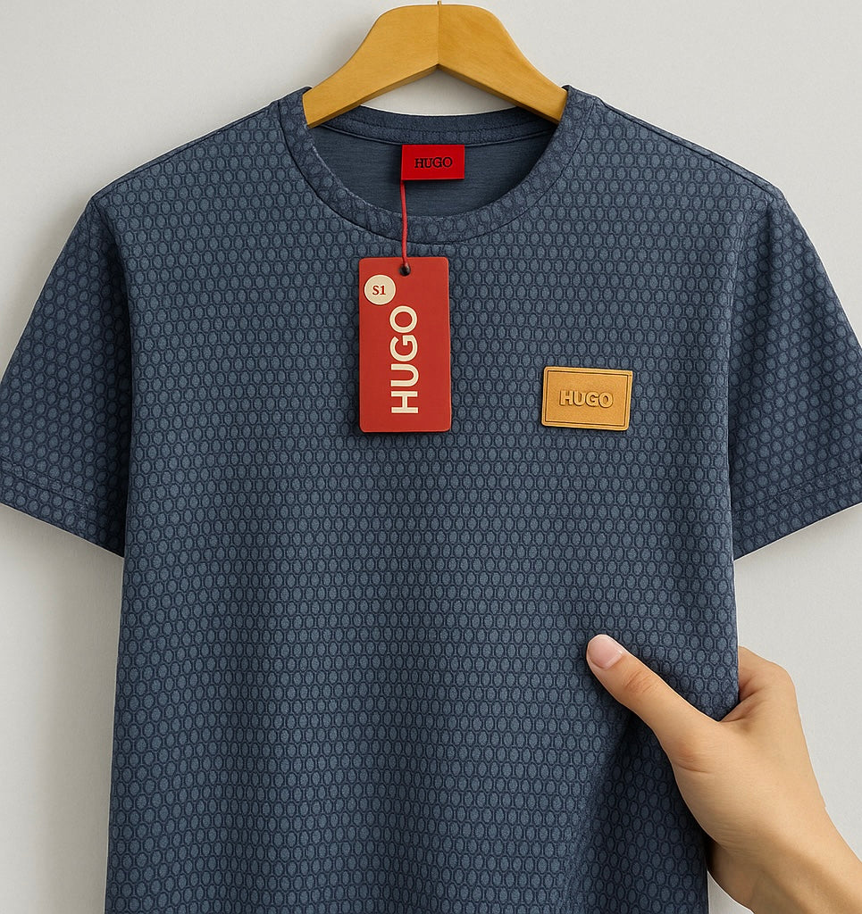 Textured Pattern Premium Cotton Tee – Bold Urban Look| CD-MPT5