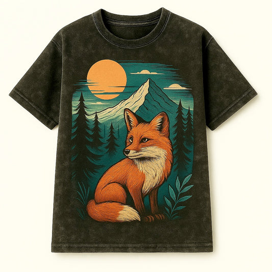 WILD FOX Mountain Scene Drop Shoulder – Pre-Order| CD-ACD108 (China To Bangladesh Home Delivery)