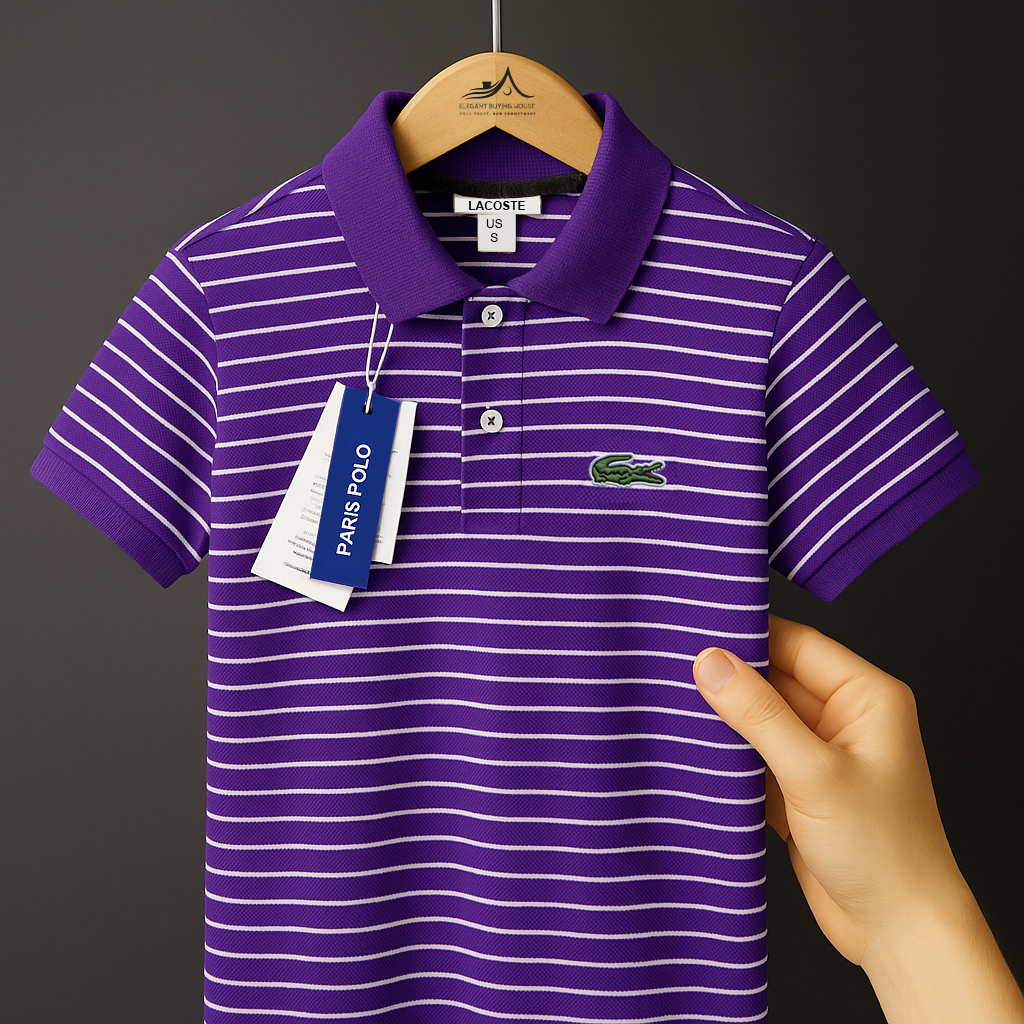 Men’s Premium Striped Polo Collection – Classic Comfort & Modern Style| CD-MPP32