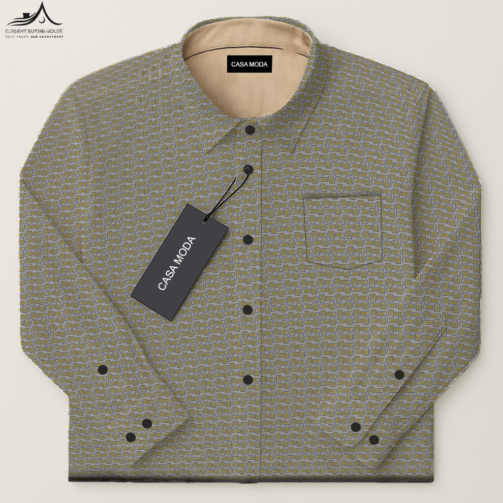 Premium Retro Geometric Shirt – Unique Pattern, Modern Sophistication| CD-FM25