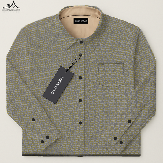 Premium Retro Geometric Shirt – Unique Pattern, Modern Sophistication| CD-FM25