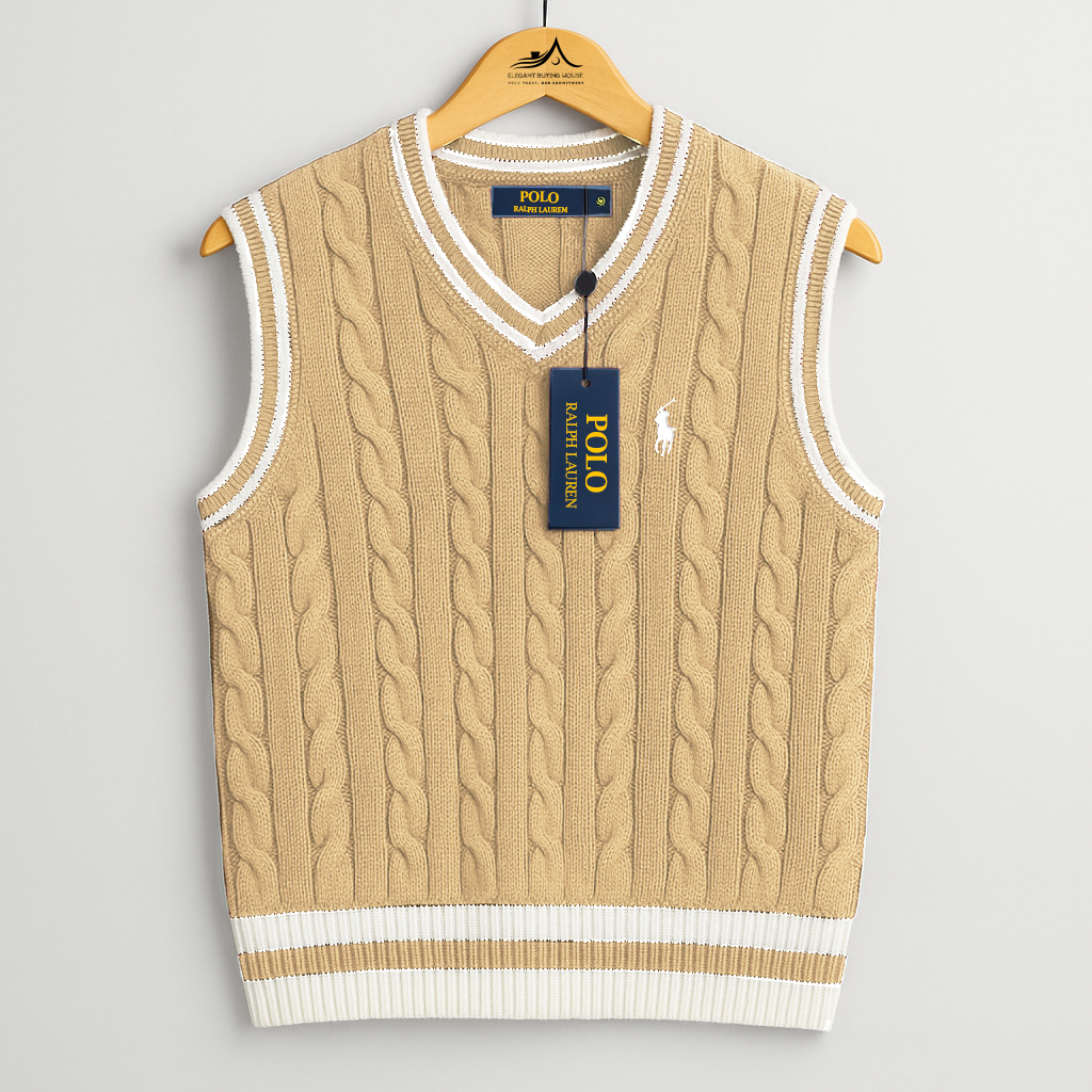 Classic Cable-Knit Sleeveless Sweater – Timeless Elegance in Every Stitch| Code-SWP18