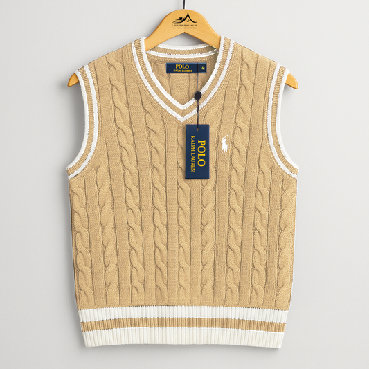 Classic Cable-Knit Sleeveless Sweater – Timeless Elegance in Every Stitch| Code-SWP18