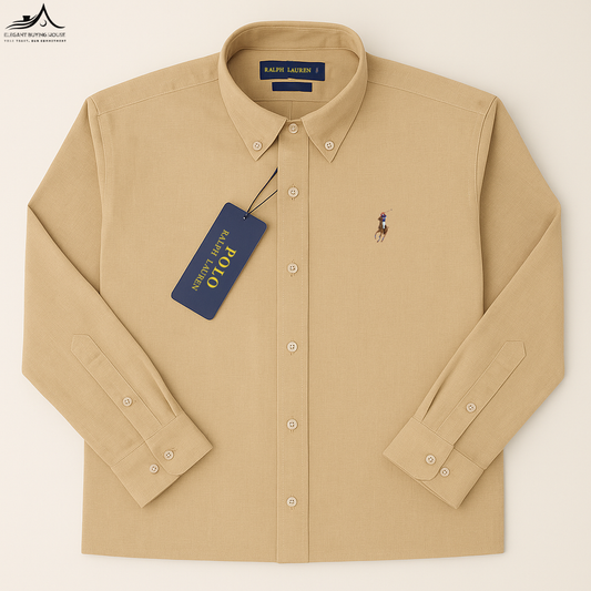 Classic Beige Formal Shirt – Timeless Elegance with Everyday Comfort| CD-FM37