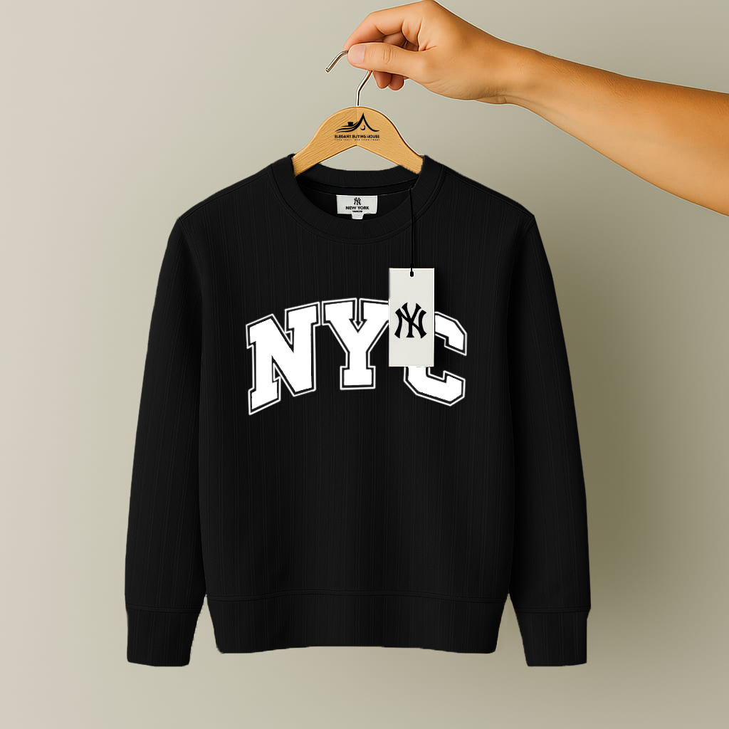 Classic Ribbed Crewneck Sweatshirt – Premium Winter Edition | Code-SWP38