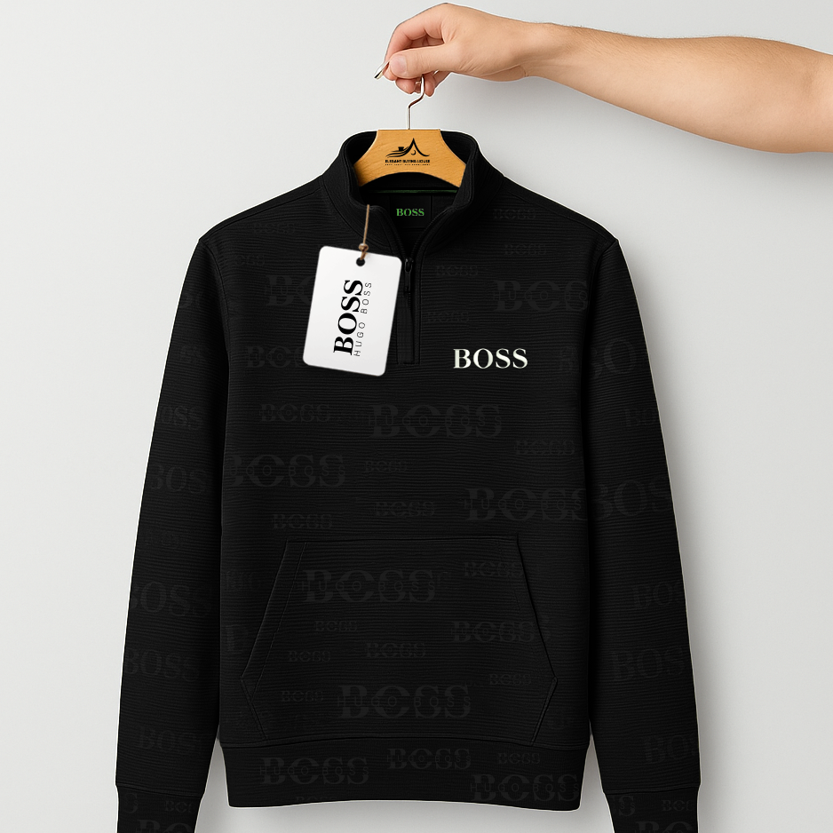 Premium Half-Zip Embossed Sweatshirt Collection – Ultra Soft, Stylish & Winter-Ready| Code-SWP31