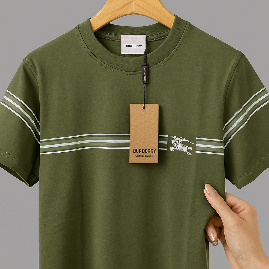 Premium Striped Cotton Half Sleeve Tee – 5 Signature Colors| CD-MPT1