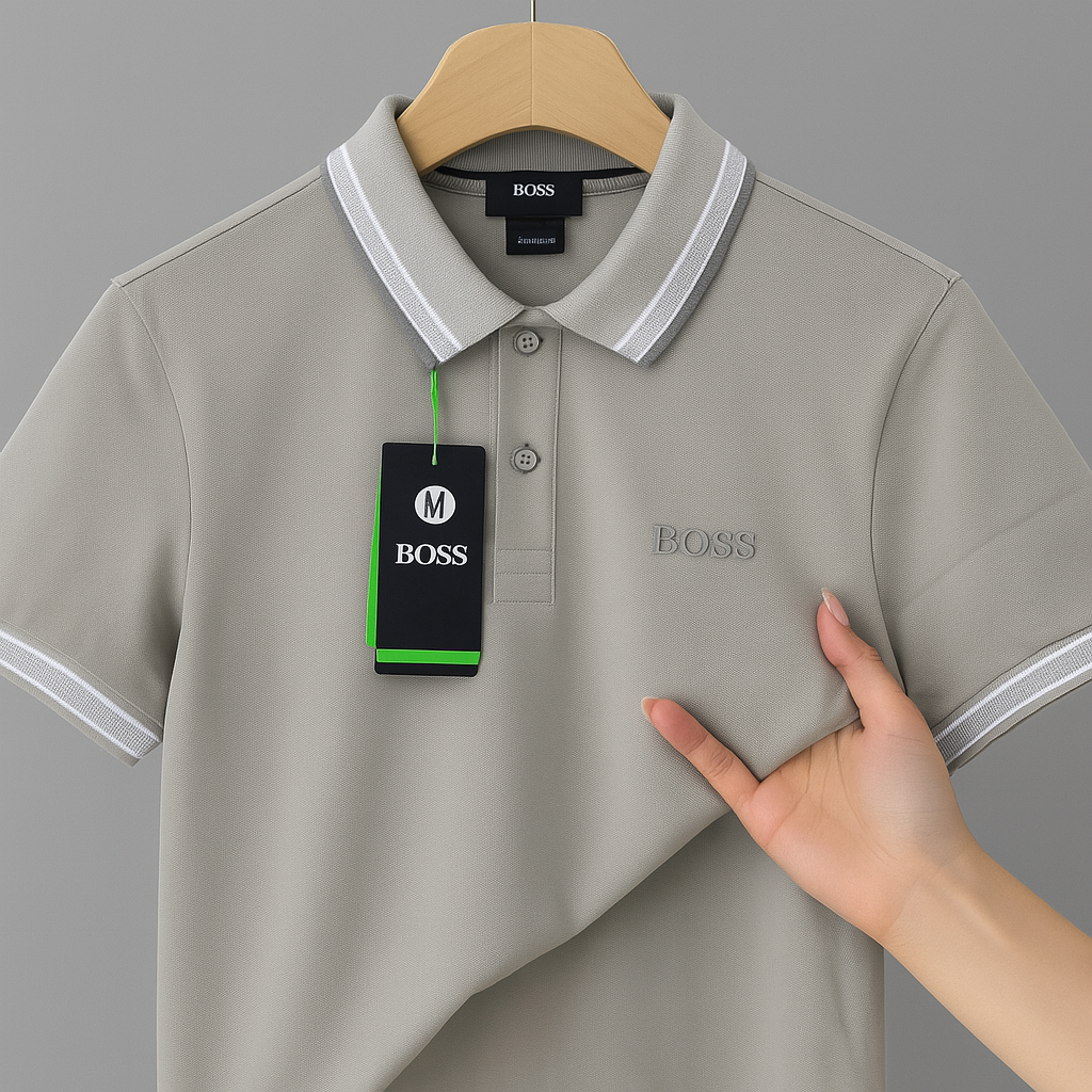 Exclusive Luxury Cotton Polo Set – Elite Contrast Collar Edition| CD-MPP6