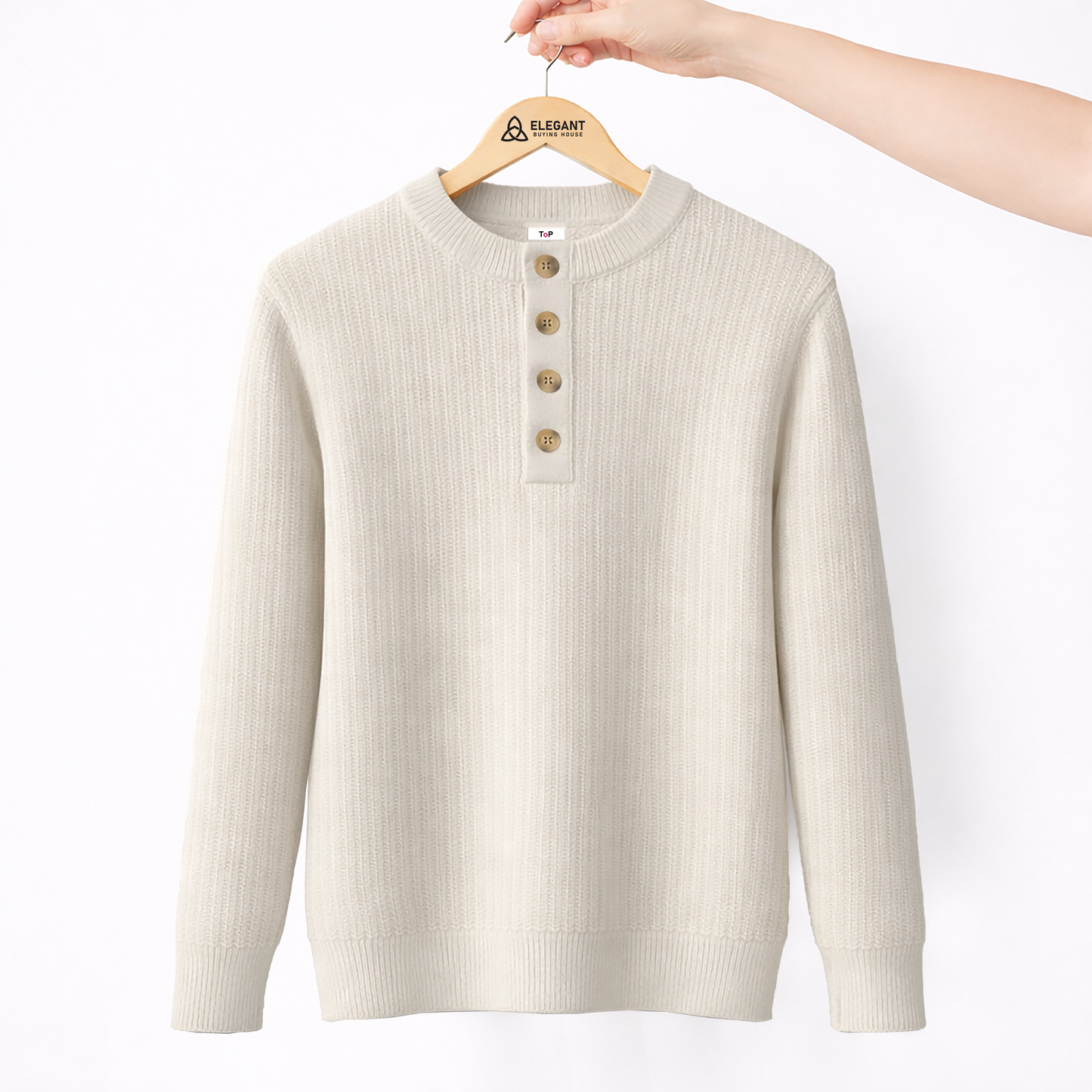 Men’s Classic Ribbed Crewneck Sweatshirt – Comfortable & Stylish Wear | Code-SWP82