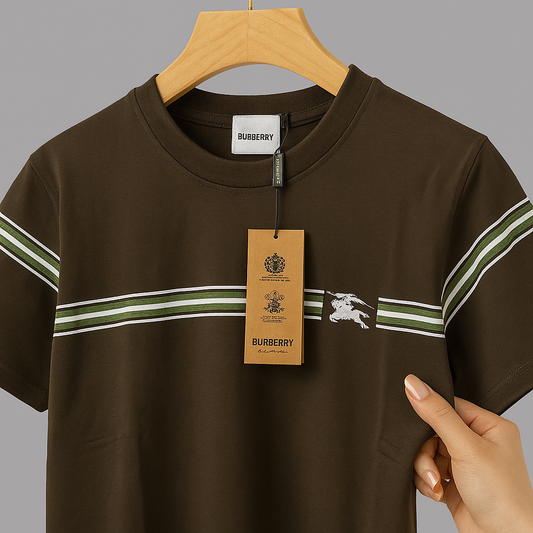 Premium Striped Cotton Half Sleeve Tee – 5 Signature Colors| CD-MPT1