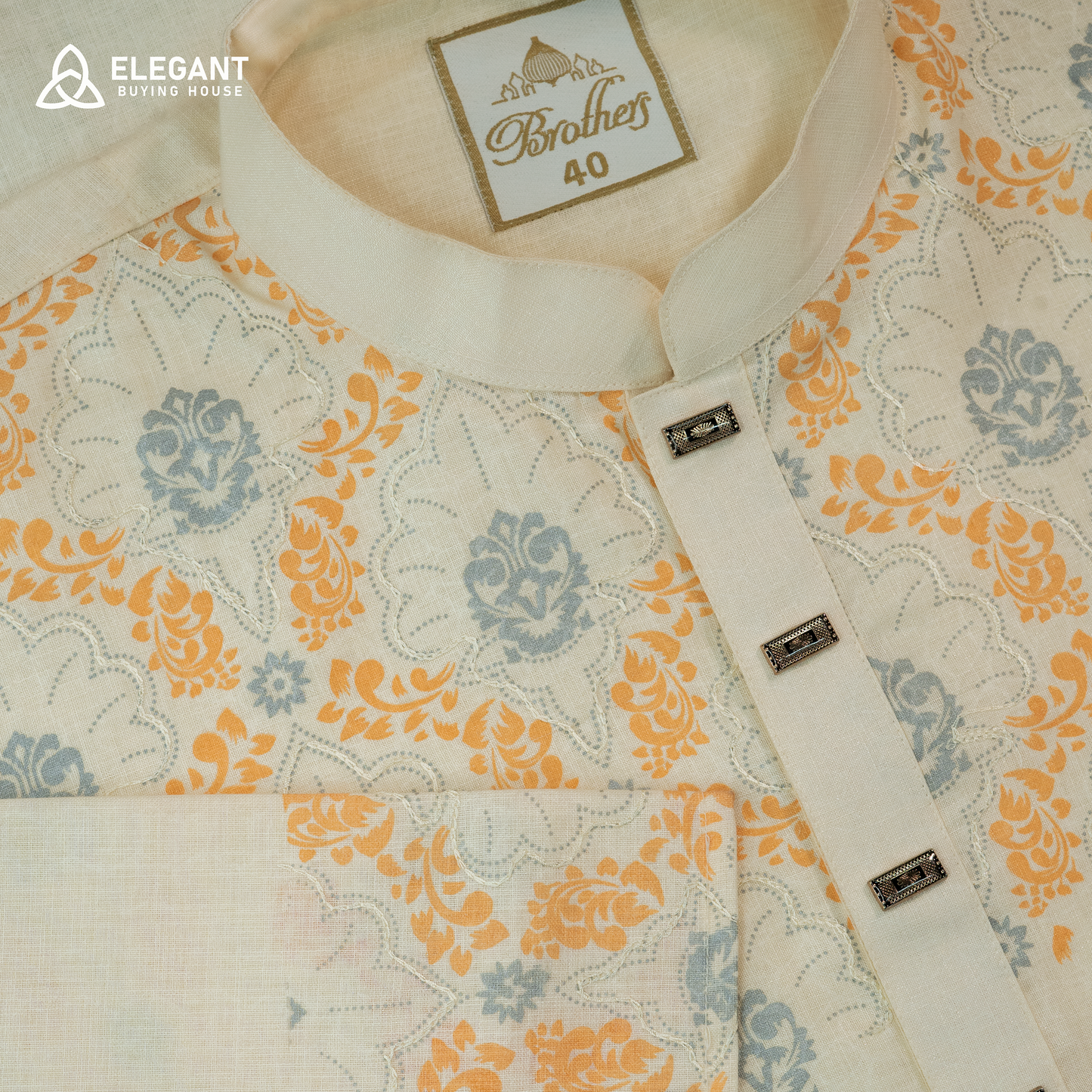 Elegant Floral Embroidered Panjabi| CD-PG31