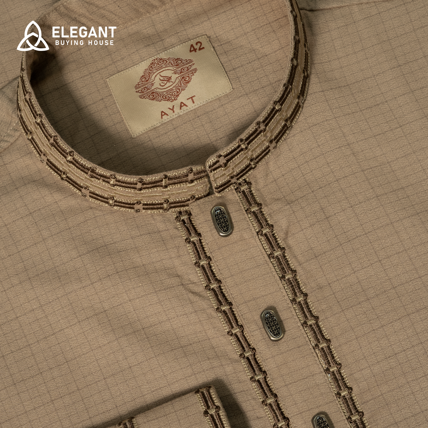 Refined Minimal Embroidered Panjabi | CD-PG77