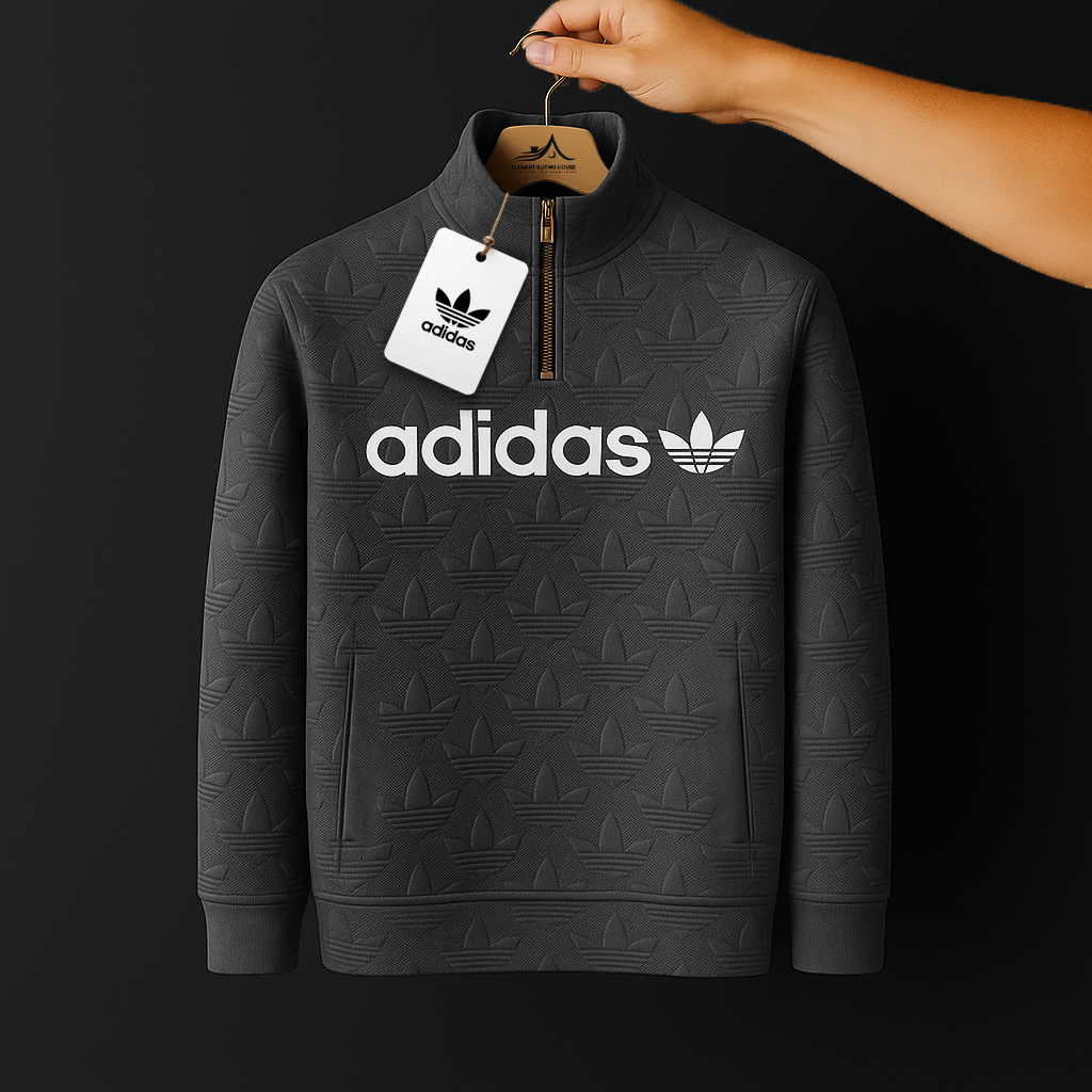 Premium Embossed Half-Zip Sweatshirt – Ultra-Soft Warmth & Signature Textured Design | Code-SWP35