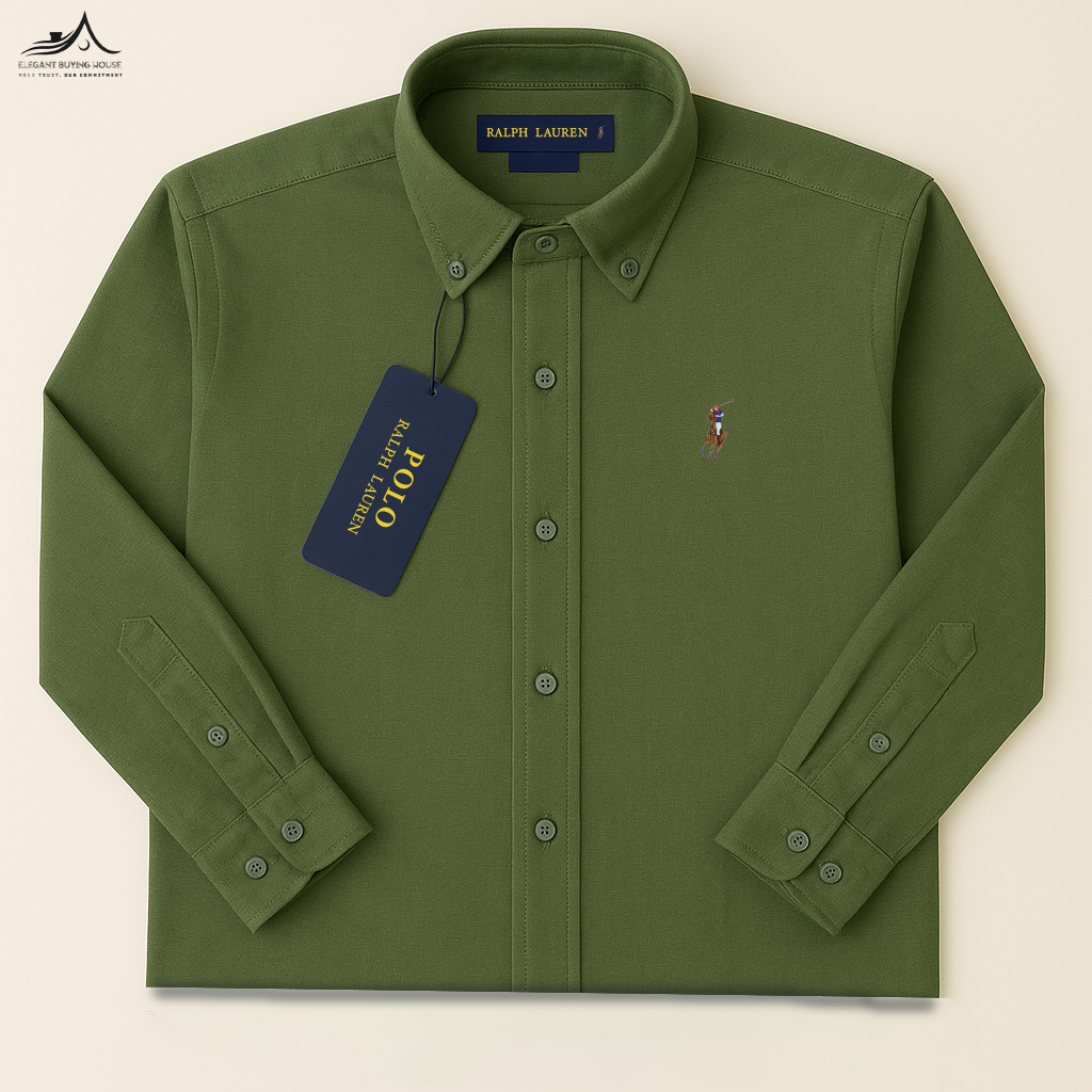 Olive Green Classic Formal Shirt – Effortless Sophistication & Everyday Comfort| CD-FM36