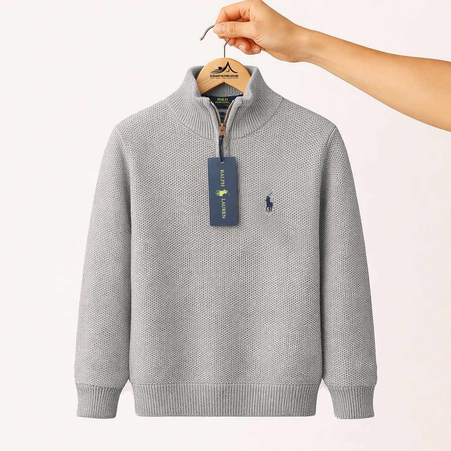 Men’s Premium Half-Zip Knit Sweater – Soft Warm Winter Essential | Code-SWP78