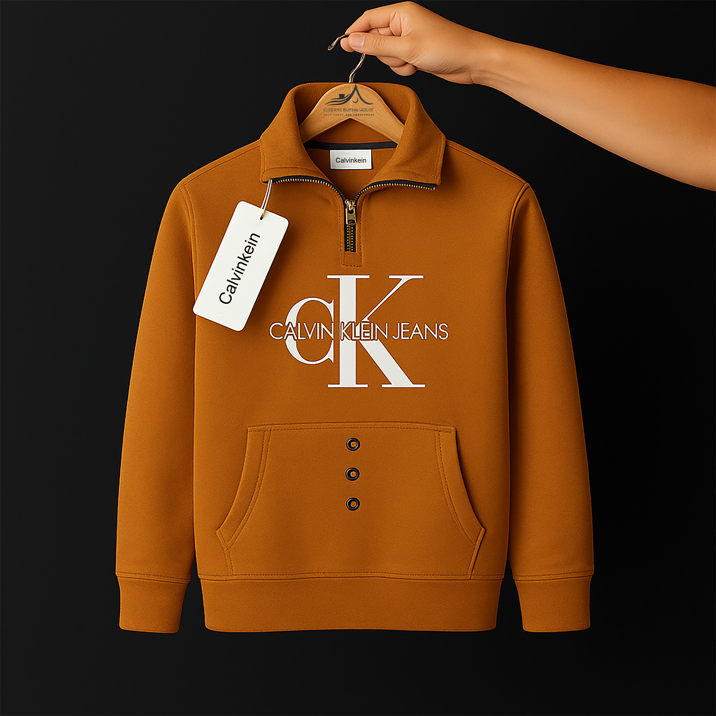 Premium Half-Zip Winter Sweatshirt – Ultra Soft | Warm | Stylish Fit (6 Colors)| Code-SWP49C