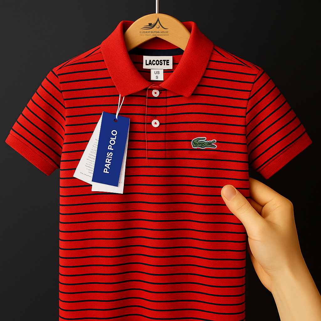 Men’s Premium Striped Polo Collection – Classic Comfort & Modern Style| CD-MPP32