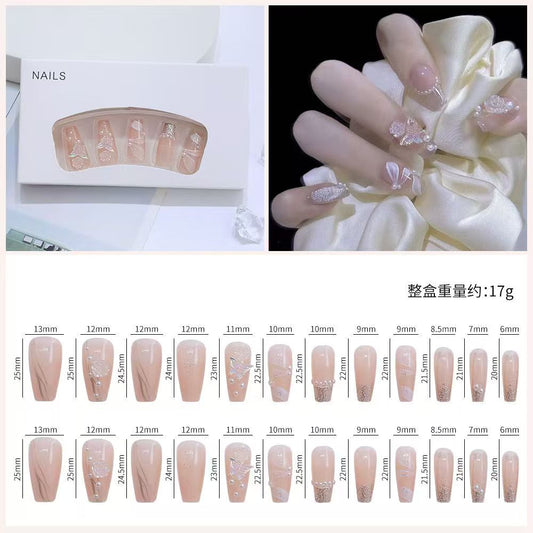 Nail polish, wearable nail, small fragrance, long T-shape, Chinese style, Ancora red, autumn and winter new style, clean and high-end feeling CD-B30 (China To Bangladesh Home Delivery)