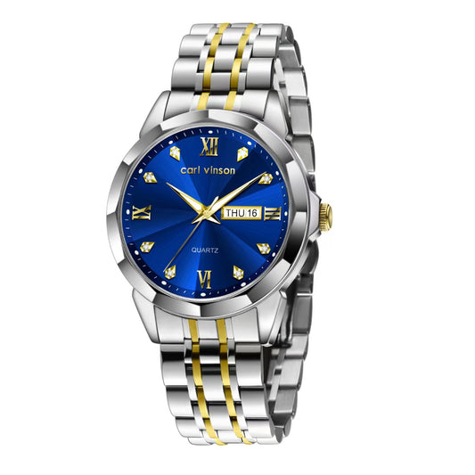 Quartz Carl Vinson Waterproof,Night Light With Calendar Casual Men's Watch CD-MF1 (China To Bangladesh Home Delivery)