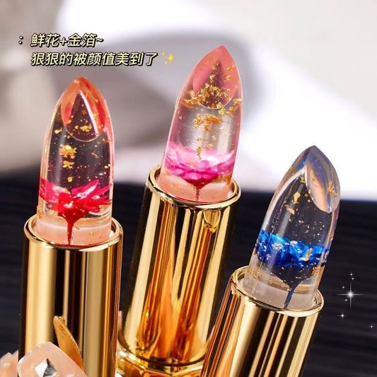 Moisturizing petal waterproof jelly temperature-sensitive 3pis Combo lip balm lipstick CD-WA1 (China To Bangladesh Home Delivery)