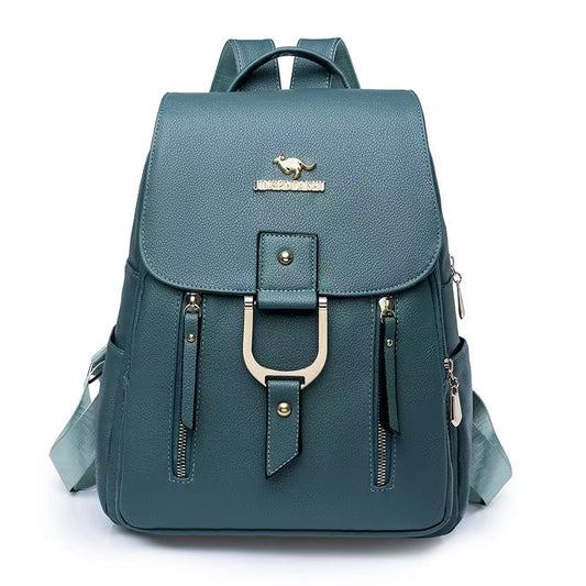 Women's  Double shoulder bag soft leather backpack fashionable casual large capacity CD-LHB72  (China To Bangladesh Home Delivery)