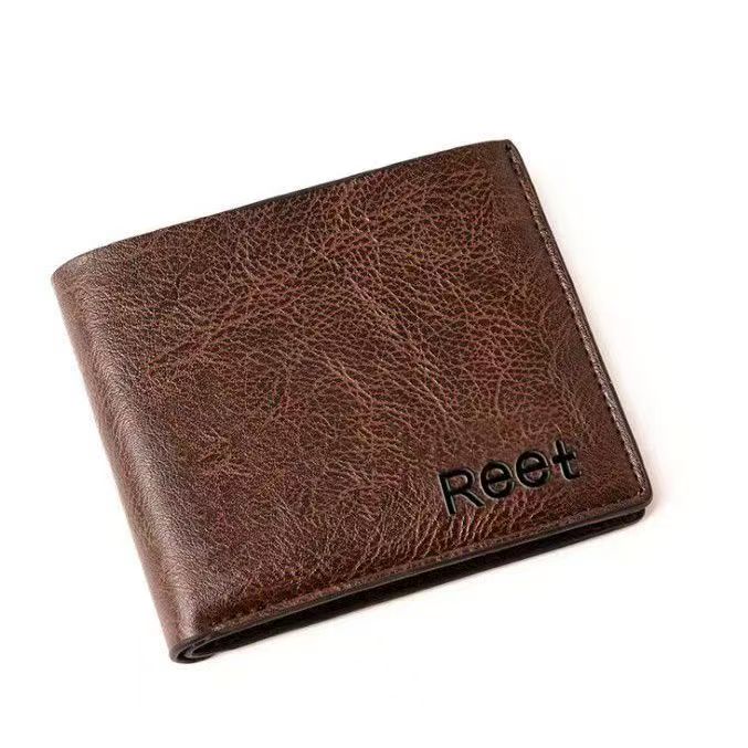 Reet Men's Leather Card Case Short Wallet CD-MF51 (China To Bangladesh Home Delivery)