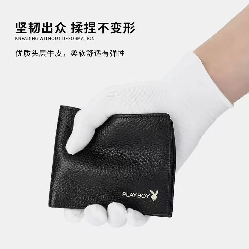 Playboy genuine leather with multiple card slots men's wallet CD-MF36 (China To Bangladesh Home Delivery)
