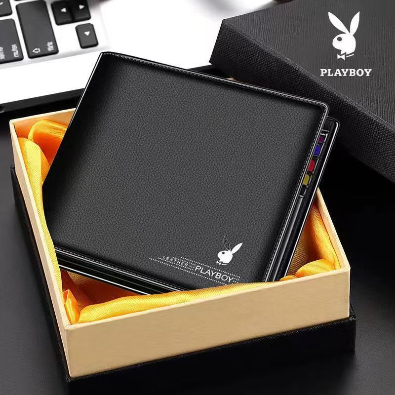 Playboy genuine leather with multiple card slots men's wallet CD-MF36 (China To Bangladesh Home Delivery)