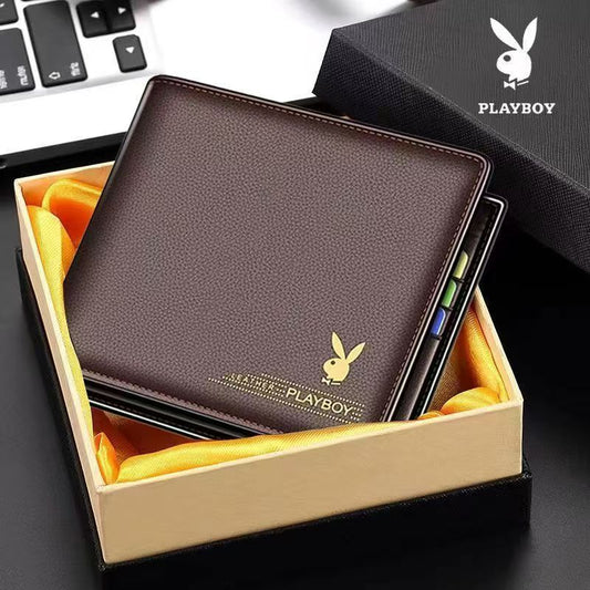 Playboy genuine leather with multiple card slots men's wallet CD-MF36 (China To Bangladesh Home Delivery)