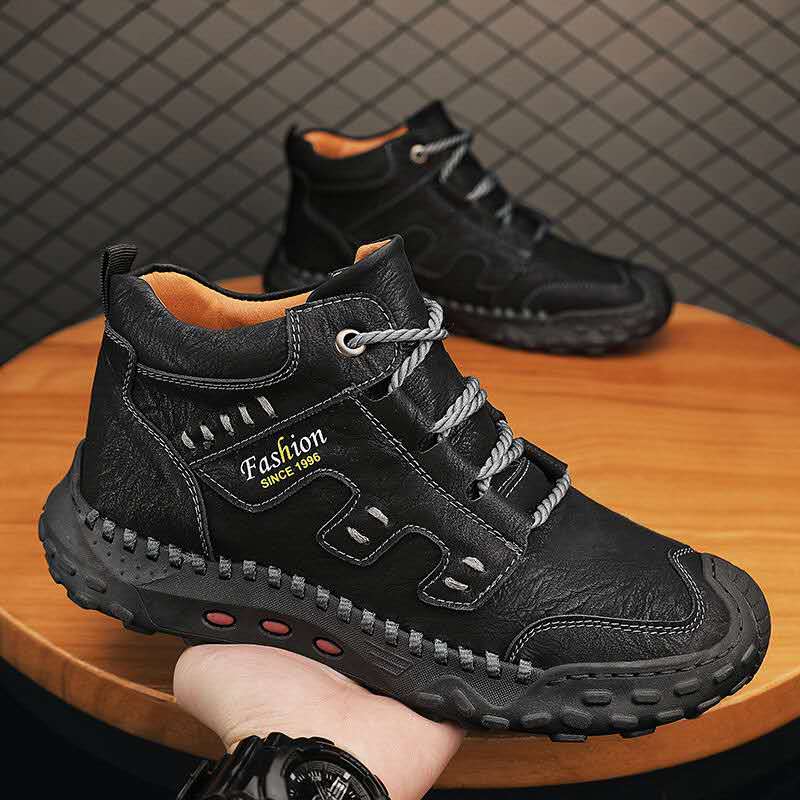 Export to Italy genuine leather men's boot. CD-SN248 (China To Bangladesh Home Delivery)