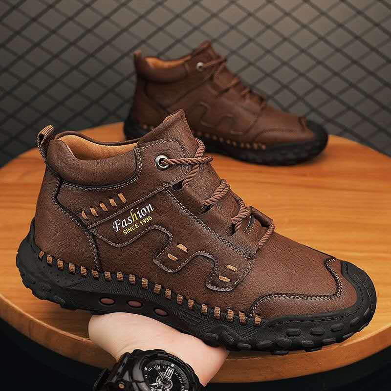 Export to Italy genuine leather men's boot. CD-SN248 (China To Bangladesh Home Delivery)