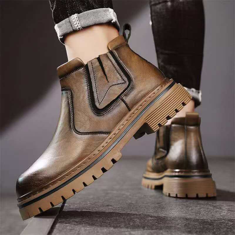 Leather boots for men. CD-SN291 (China To Bangladesh Home Delivery)