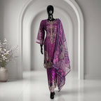 Luxury Embroidered Elegance Three Piece Set | CD-WD22