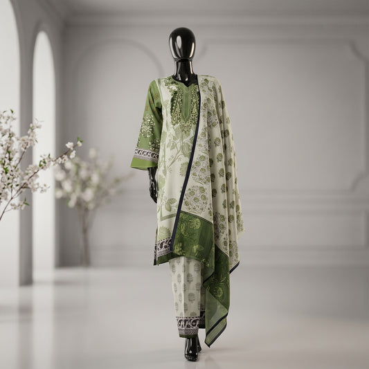 Elegant Heritage Printed Three Piece Set | CD-WD4