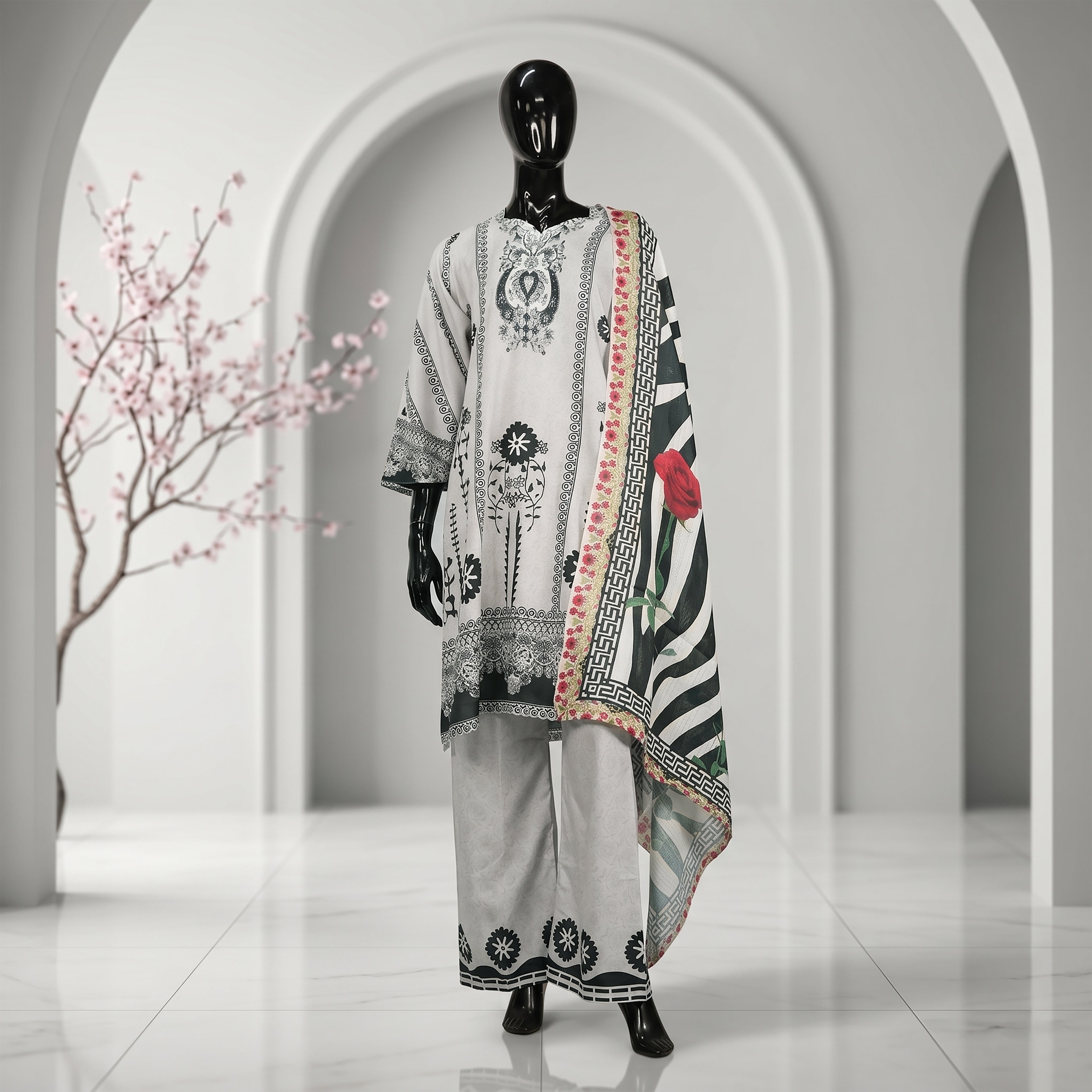 Classic Floral Accent Three Piece Set | CD-WD18